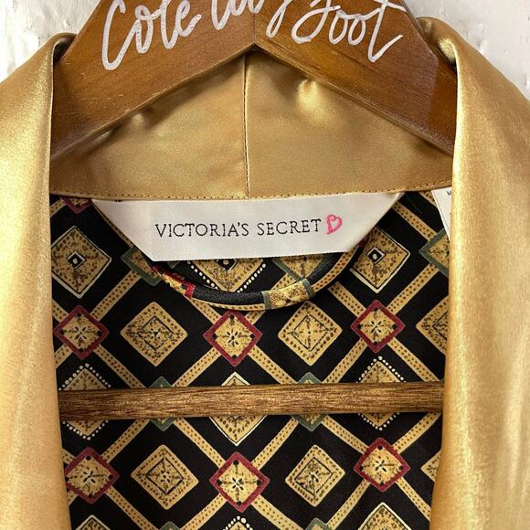 Victorias Secret Silky Printed Pattern Robe Large - Picture 5 of 8